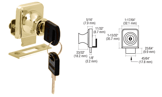 CRL Gold Plated Lock for 1/4