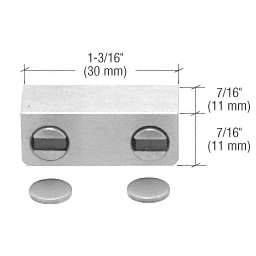 CRL Brushed Stainless Double Door UV Magnetic Latch for 'All-Glass' Cabinet