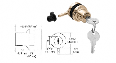 CRL Brass Random Keyed Thru-Glass Plunger Lock