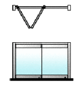 CRL Polished Stainless 2-Panel Overhead Track Bi-Fold Door Configuration