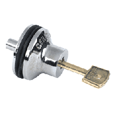CRL Door Lock Plunger Type for 6 mm Glass - Chrome