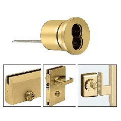 CRL Polished Brass Rim Cylinder Housings for Small Format Interchangeable Cores (SFIC)