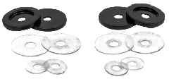 CRL Matte Black Replacement Washers for Back-to-Back Solid Pull Handle