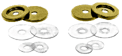 CRL Polished Brass Replacement Washers for Back-to-Back Solid Pull Handle