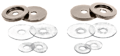 CRL Polished Nickel Replacement Washers for Back-to Back Solid Pull Handle