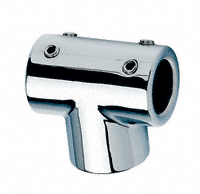 CRL T-Connector for Support Bars, Ø 19 mm, brushed nickel
