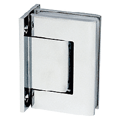 CRL Bright Chrome Oil Dynamic Full Back Plate Wall-to-Glass Hinge - Hold Open