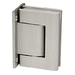 CRL Satin Anodized Oil Dynamic Full Back Plate Wall-to-Glass Hinge - Hold Open