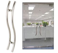 CRL Polished Stainless 48" Extra Length Left Handed "S" Ladder Style Back-to-Back Pull