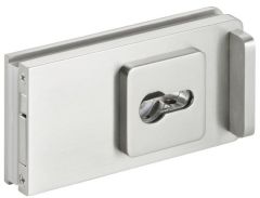 CRL STUTTGART Sliding Door Lock for cylinder, White (similar RAL 9016)