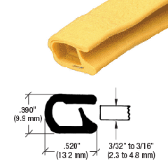 CRL QuickEdge™ Safety Yellow Single Lip Trim