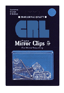 CRL 1/4"Clear Standard Plastic Mirror Clip - Display Pack