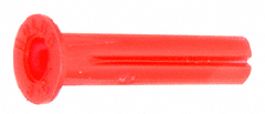 CRL 3/16" Hole, 7/8" Length Red Cap Plastic Anchors