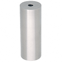 CRL 316 Brushed Stainless Clad Aluminum Standoff Base 1-1/2" Diameter by 4" Long