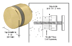 CRL Brass Adjustable Height Standoff Cap for 1-1/4" Base