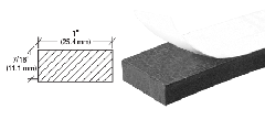 CRL Neoprene Sponge Weatherstrip 7/16" x 1" with Peel-Bak Adhesive