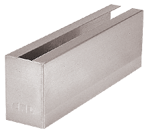 CRL Brushed Stainless 12" Welded End Cladding for L25S Series Standard Square Base Shoe