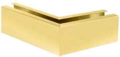 CRL Satin Brass 12" 135 Degree Mitered Corner Cladding for L25S Series Heavy-Duty Square Base Shoe