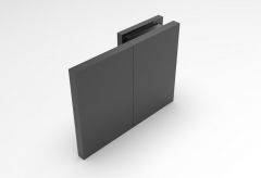 CRL BELLAGIO Matte Black 180° Wall Clamp, Cover Plates