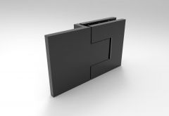 CRL BELLAGIO Adjustable Matte Black 180° Glass-Wall Shower Hinge, Cover Plates