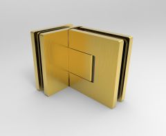 CRL BELLAGIO Adjustable Satin Brass 90° Glass-Glass Shower Hinge, Cover Plates