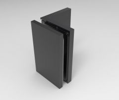 CRL BELLAGIO Matte Black 90° Wall Clamp, Cover Plates