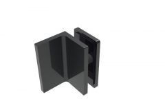 CRL BELLAGIO Matte Black 90° Wall Clamp, Cover Plates