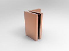 CRL BELLAGIO Satin Brushed Copper 90° Wall Clamp, Cover Plates