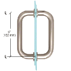 CRL Satin Nickel 6" BM Series Tubular Back-to-Back Pull Handle