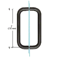 CRL Griffgarnitur BM Ø 19 mm, ohne Unterlegscheiben, Lochabstand 203 mm, matt schwarz
