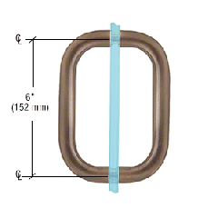 CRL Griffgarnitur, rund, ohne Unterlegscheiben, Lochabstand 152 mm, Bronze antik