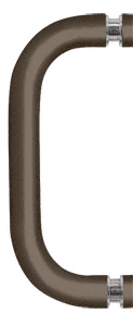 CRL Oil Rubbed Bronze 6" Single-Sided Solid 3/4" Diameter Pull Handle Without Metal Washers
