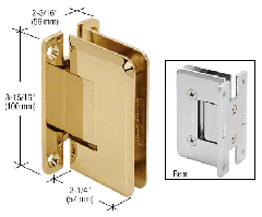 CRL Polished Brass Cologne 037 Series Wall Mount Hinge
