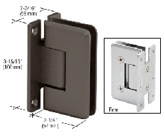CRL Oil Rubbed Bronze Cologne 537 Series Wall Mount Full Back Plate Standard Hinge with 5º Offset