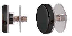 CRL Matte Black 1-1/4" Diameter Standoff Cap Assembly