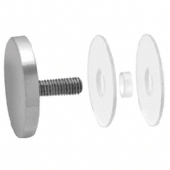 CRL 316 Brushed Stainless 2" Diameter Standoff Round Cap Assembly