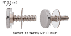 CRL 316 Brushed Stainless 3/4" Diameter Standoff Cap Assembly