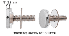 CRL Satin Chrome 3/4" Diameter Standoff Cap Assembly