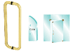 CRL Brass 24" Glass Mounted Back-to-Back Standard Pull Handle