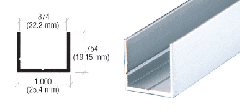 CRL Aluminium U-Profil für 19 mm, 19 x 25 mm, 3,66 m