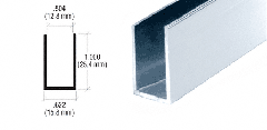 CRL 1/2" Aluminum U-Channels with 1" Wall Height
