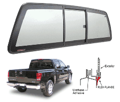 CRL Three Panel Tri-Vent Sliders for 2004 and Up, Nissan Titan
