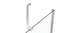 CRL 45° support bar set, glass-wall mount for 8 mm glass, 300 mm