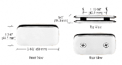 CRL Roman Series 180 Degree Glass-to-Glass Double Stud Clamps