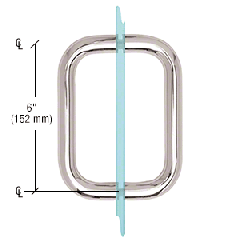 CRL 6" BMNW Back-to-Back Pull Handle without Washers