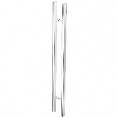 CRL Glass Mounted Square Ladder Style Pull Handle - Overall Length 60"