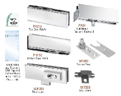 CRL European Patch Door Kit for Use With Fixed Transom With Lock