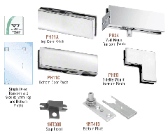 CRL European Patch Door Kit for Use With Fixed Transom and One Sidelite Without Lock
