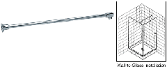 CRL 39" Wall-to-Glass Bars for 3/8" to 1/2" Thick Glass