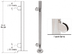 CRL 36" 90 Degree Corner Post With Round Clamps